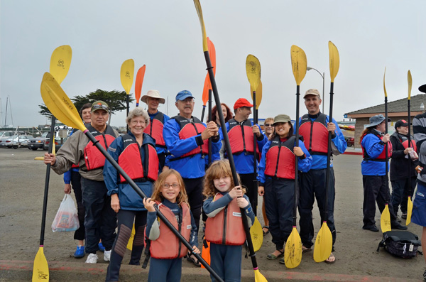 Some of the wedding guests/kayaking party