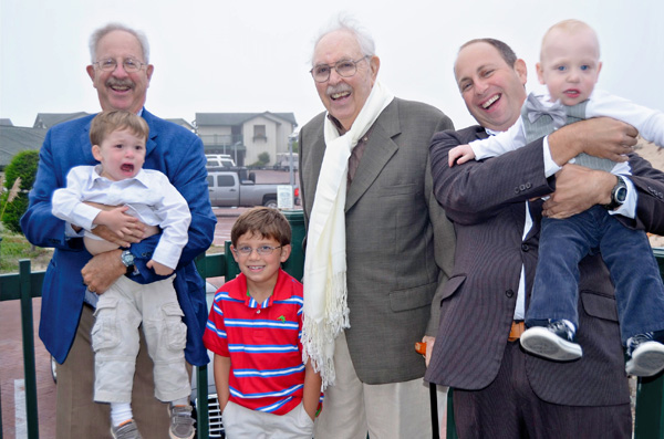 Four generations of Harris men: Yayo, Jonah, Aaron, Super Yayo, Tio and Sam