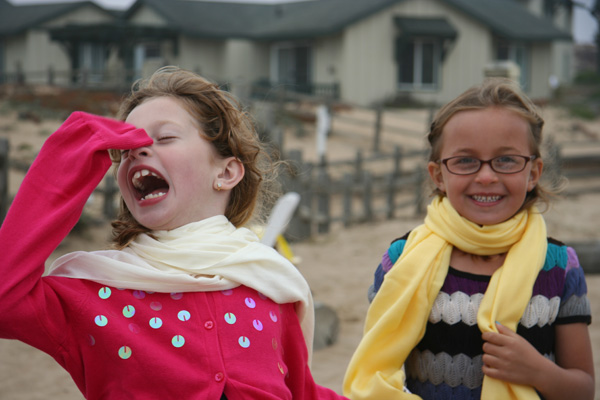 Irene and Cousin Abby hamming it up before the wedding