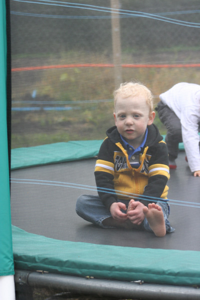 Sam in the trampoline