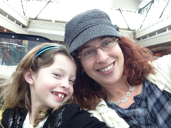 Irene and me on the indoor ferris wheel at Scheel\'s