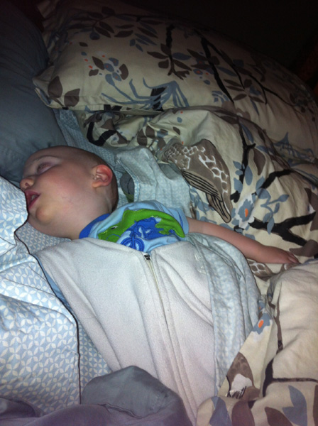 Sleep my pretty... sleep Sam the Anti-Preemie sleeping