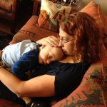 Sam the Anti-Preemie snuggled with mommy