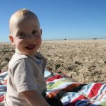 Sam the Anti-Preemie: On the beach