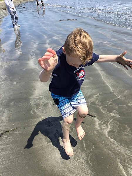 Sam the Anti-Preemie Jumping in the ocean