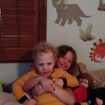 Sam the Anti=Preemie hanging with his sister